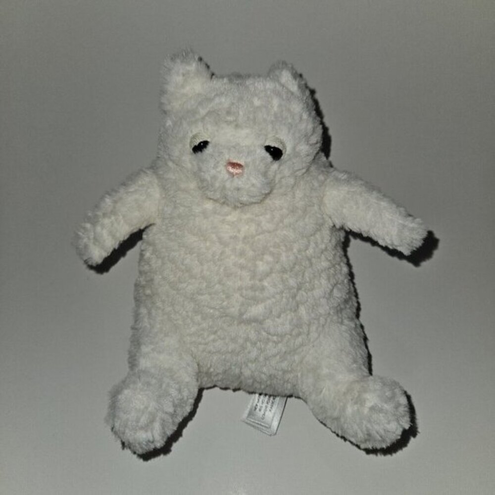 Jellycat London Small Amore Cream Cat Plush Lovey 6" Stuffed Toy Bean Bag Bottom